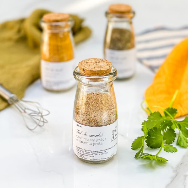 Sal de coentro em grãos e pimenta - 90g