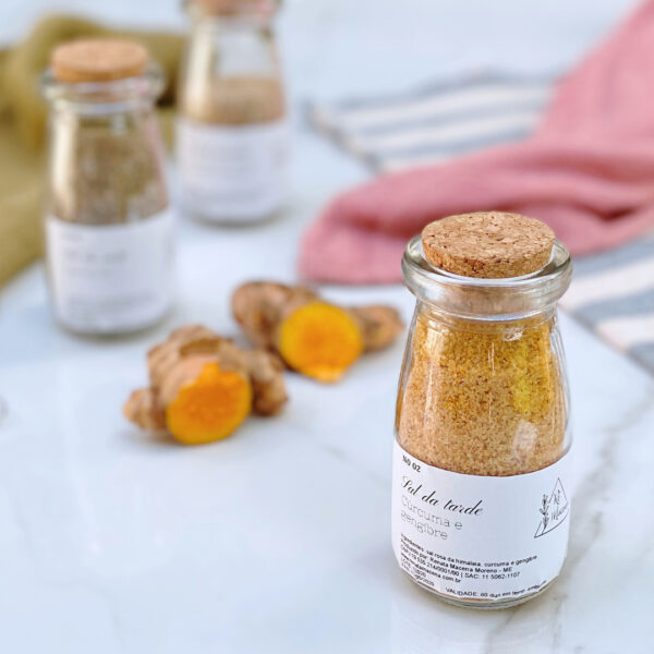 Sal de cúrcuma e gengibre - 90g